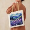 Starry Lavender Valley Art Tote